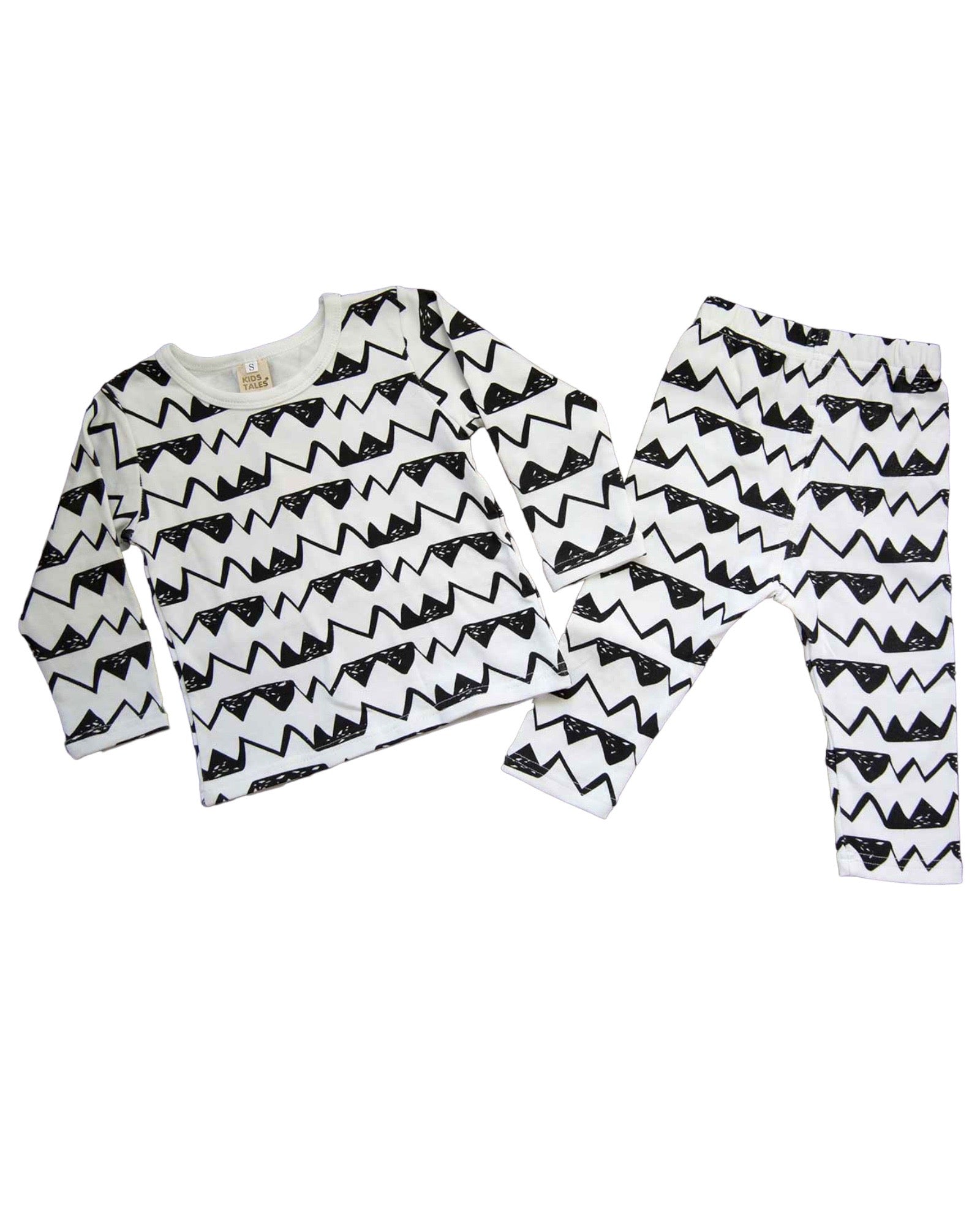 Black And White 2 piece Pajama set